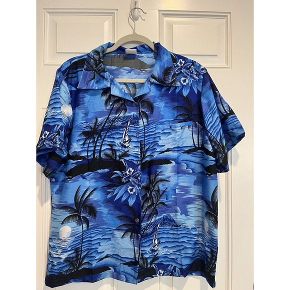 King Kameha Shirt Men's XL Lightweight Floral Hawaiian Tropical Pocket - Picture 1 of 10